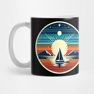 Sailing Adventures: Sailboat & Sunset Mountain Mug